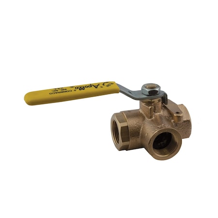 Apollo Valves 3/8in. NPT Ball Valve, Color: Bronze, 3WAY 70-602-01
